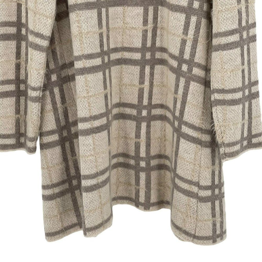 ‎Elisabetta Collection Mohair Wool Blend Open Front Cardigan Sweater Cream Large - Picture 7 of 9